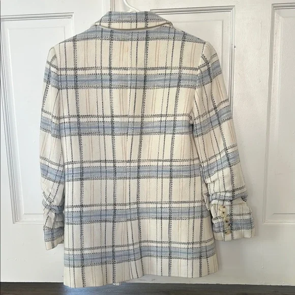 New with tags Veronica Beard Beacon Dickey Blue Cream Plaid Jacket / Blazer - Picture 4 of 4